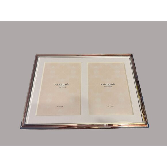 Lenox & Kate Spade Double Invitation Picture Frame Silverplate & Rose Gold - Picture 6 of 11